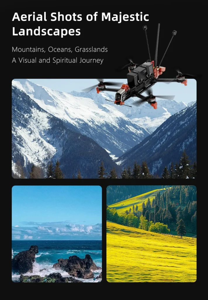 GEPRC MOZ7 V2 O4 Pro Long Range 11 GEPRC MOZ7 V2 O4 Pro Long Range FPV Drone completamente montado con cámara DJI O4