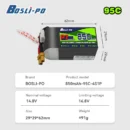Batería LiPo Boslipo 850mAh 95C 4S