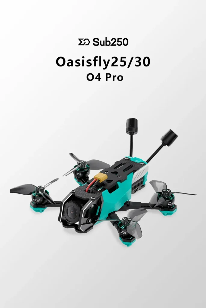 Drone Sub250 Oasisfly30 O4 Pro Freestyle ELRS 2.4G en vuelo freestyle, diseño compacto y compatible con DJI O4