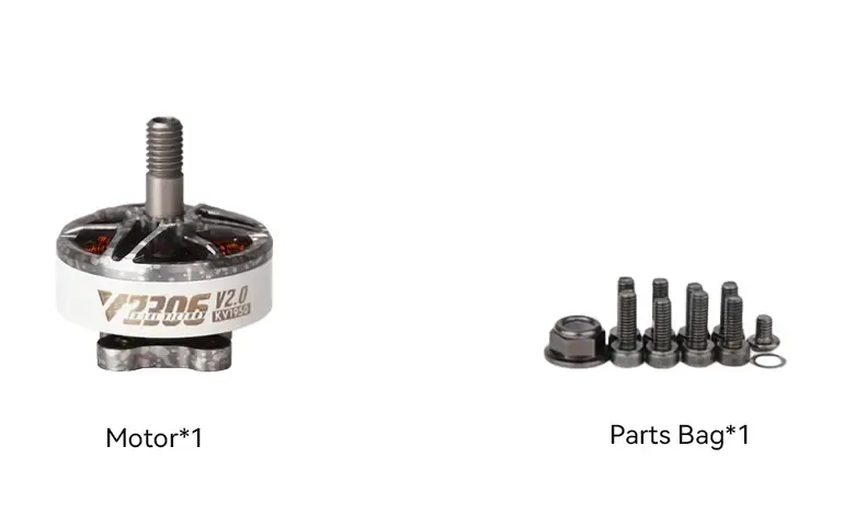 Motor T-Motor Velox V2306 V2 1950Kv Silver 7 Motor T-Motor Velox V2306 V2 1950Kv Silver montado en drone FPV de 5 pulgadas