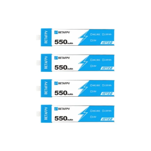 BetaFPV Lipo BT2.0 550mAh 1S 40C (4PCS) - Imagen 2