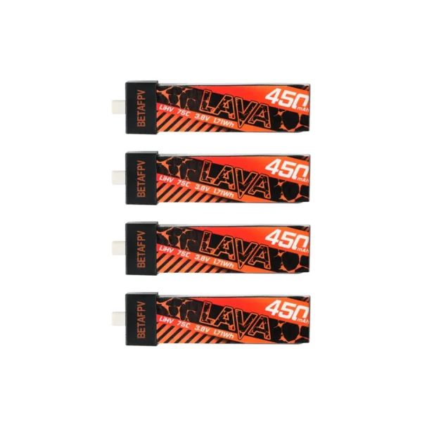 Batería BetaFPV LAVA 1S 450mAh 75C Battery (4PCS) - Imagen 2