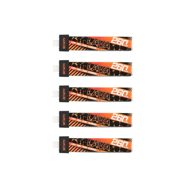 Batería BetaFPV LAVA 1S 260mAh 80C (5PCS) - Imagen 2
