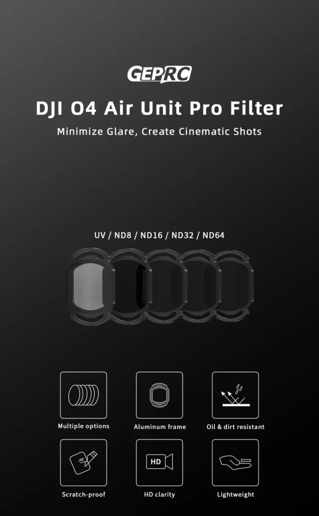 Filtro GEPRC ND DJI UV O4 Pro 4 Geprc UV ND 1