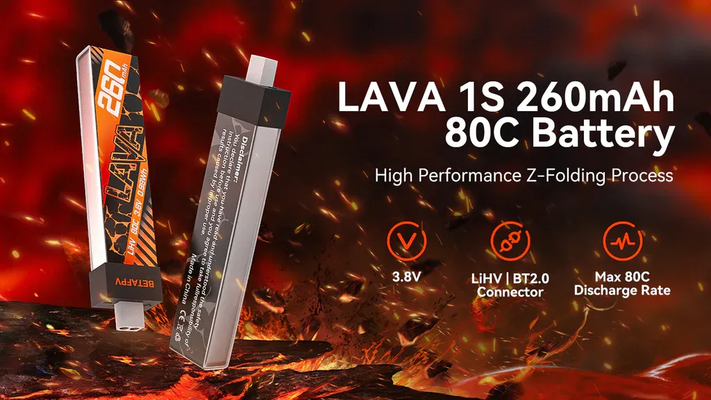 Batería BetaFPV LAVA 1S 260mAh 80C (5PCS) 4 LAVA 1S 260mAh 80C Battery 3
