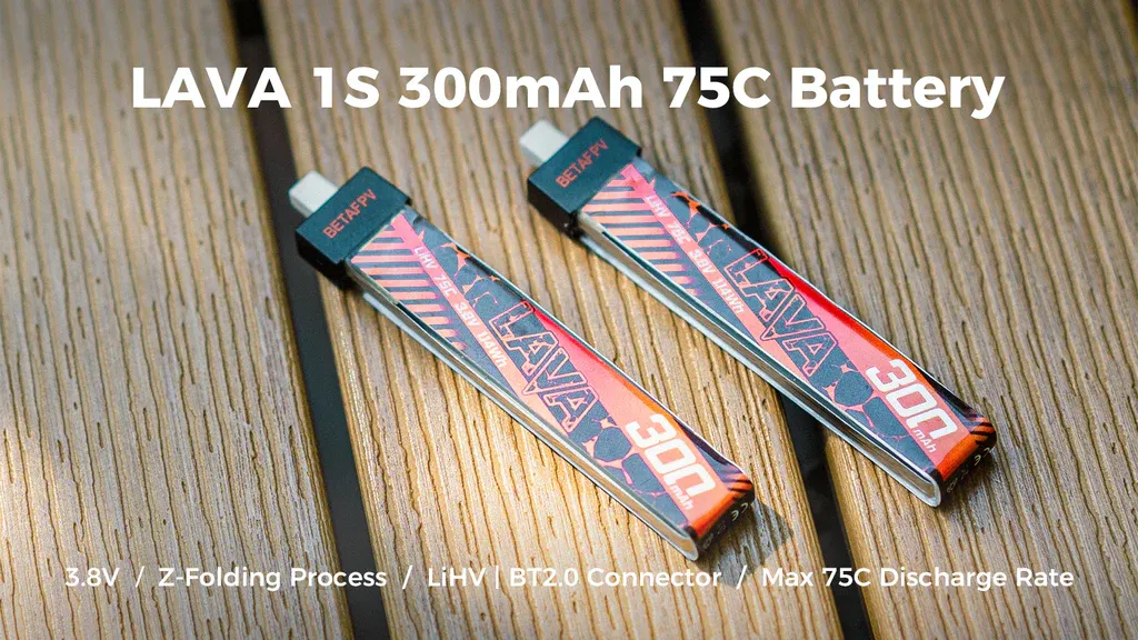 Batería BetaFPV LAVA 1S 300mAh 75C (5PCS) 4 LAVA 1S 300mAh 75C 3