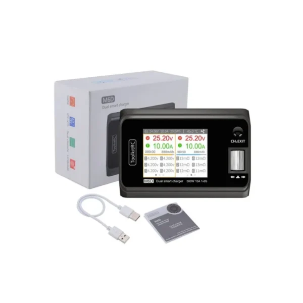 Cargador ToolkitRC M6D Dual Transaparente - Imagen 2