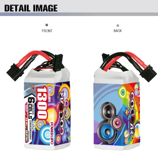 Batería Coddar LiPo 1300mAh 6S 120C - Imagen 3