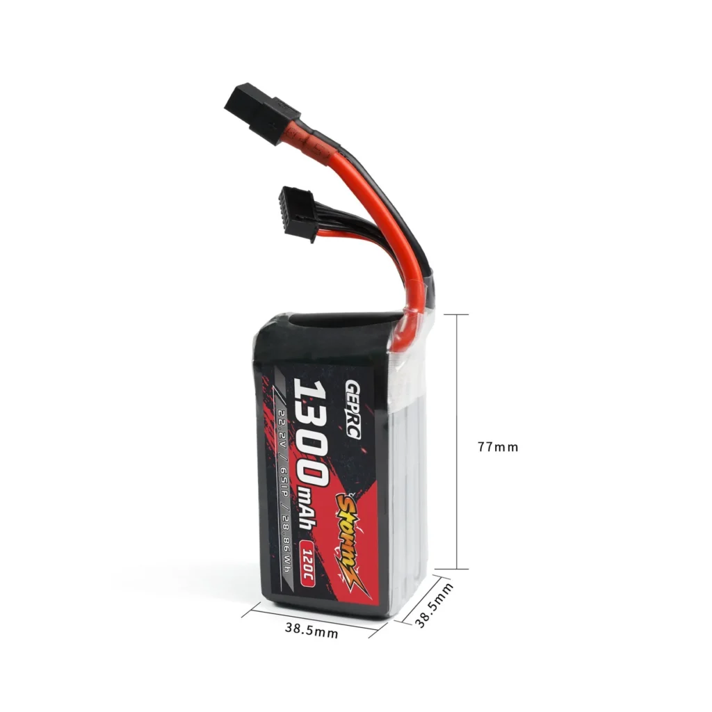 Batería GEPRC Storm 6S 1300mAh 120C 6 Batería GEPRC Storm 6S 1300mAh 120C ligera y potente para drones de carreras y freestyle