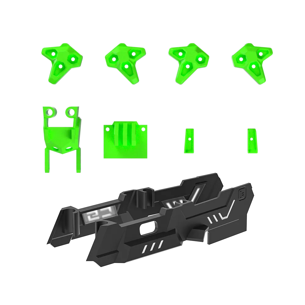 iFlight CineFlow 5 Injection-Molded Kit Green 2 iFlight CineFlow 5 Injection-Molded Kit Green con protectores TPU y montura GoPro