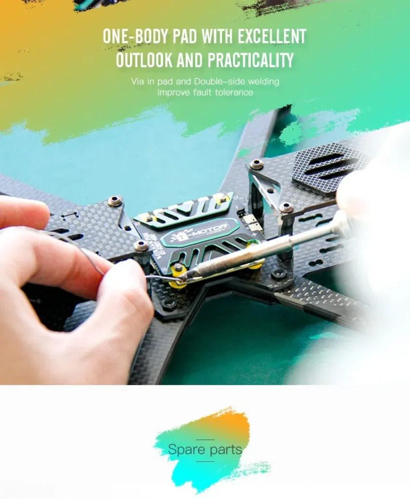 Detalle del disipador de calor del T-Motor Velox V50A ESC